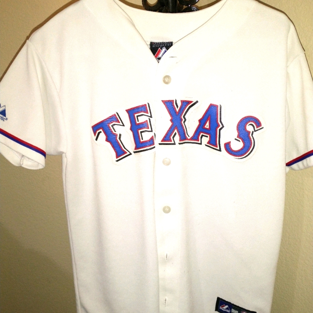 Texas Rangers 17 Cruz Jersey boy's L white